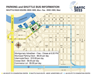 DAFITC Shuttle Map - Local Parking